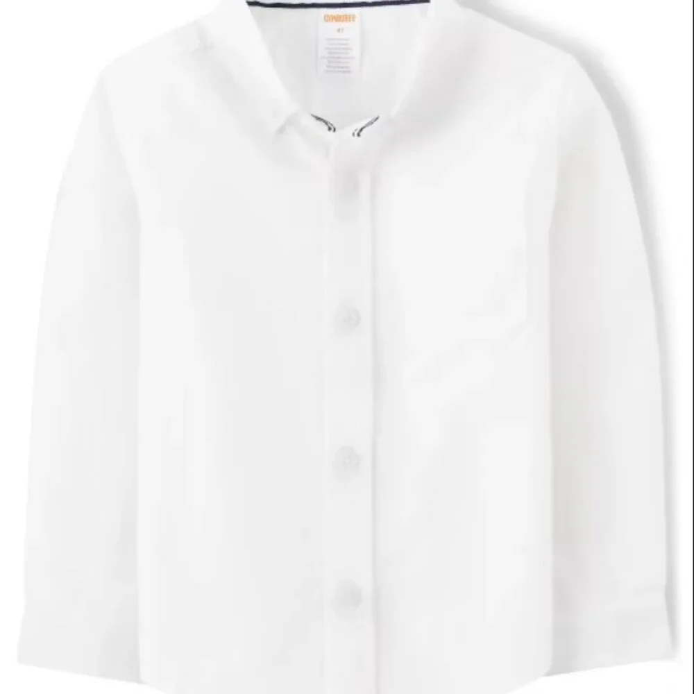 Gymboree Boys White Long Sleeve Uniform School Suit Classic Button Up NWT